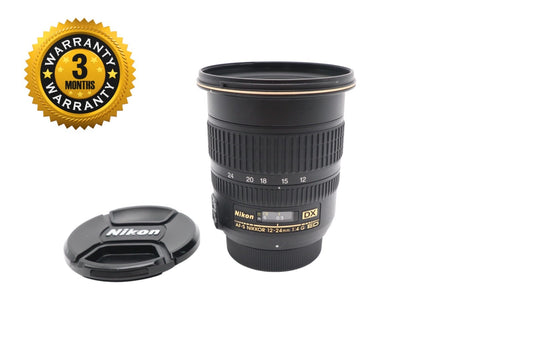 Nikon 12-24mm Wide-Angle Lens F/4.0 AF-S G ED DX, F-Mount, Very Good REFURBISHED