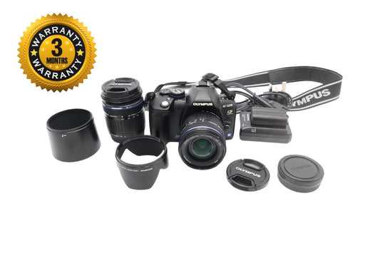 Olympus E-520 DSLR Camera 10.0MP with 14-42mm and 40-150mm Lenses, Good Cond.