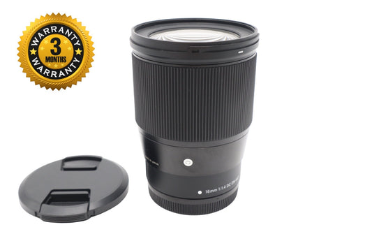 Sigma 16mm Prime Lens F1.4 DC DN for Canon EF-M Mount, Very Good Condition
