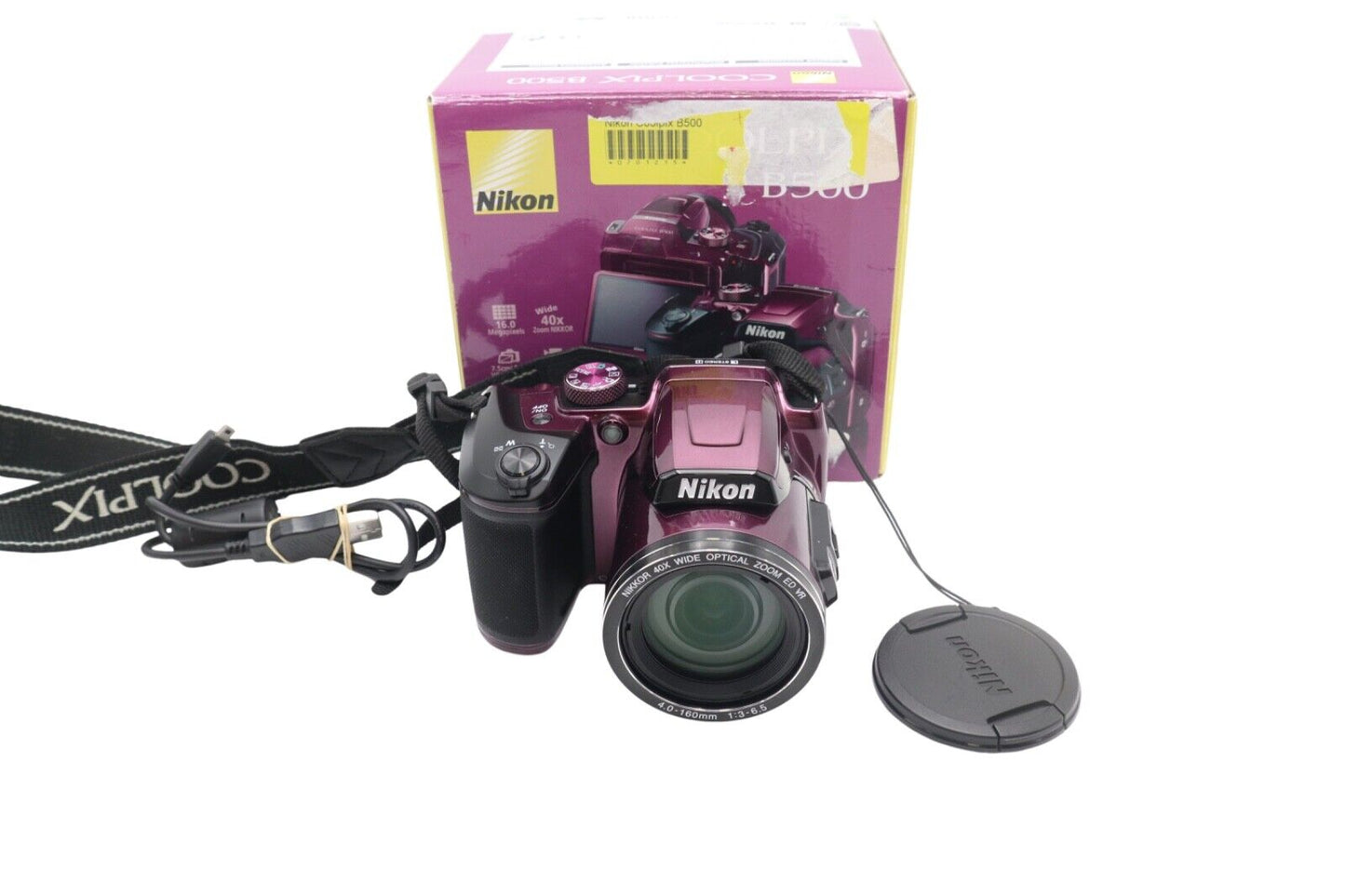 Nikon B500 Bridge Camera 16.0MP, 40x Optical Zoom, Bluetooth, Wi-Fi, V. G. Cond.