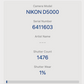 Nikon D5000 DSLR Camera 12.3MP with 18-55mm, Shutter Count 1476, VGood Condition