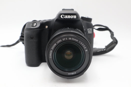 Canon 70D DSLR Camera 20.2MP with 18-55mm, Shutter Count 5451, Very Good REFURB.