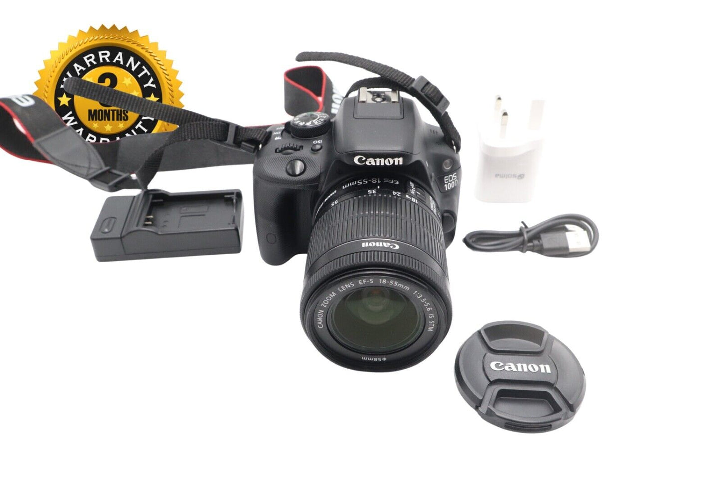 Canon 100D DSLR Camera 18MP with 18-55mm Shutter Count 790, Very Good Condition