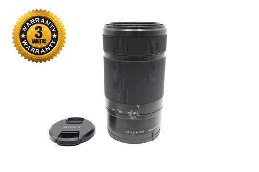 Sony 55-210mm Telephoto Lens F4.5-6.3 OSS for Sony E-Mount, SEL55210, Good Cond.