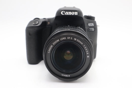 Canon 77D DSLR Camera 24.2MP with 18-55mm, Shutter Count 7216, Very Good REFURB.