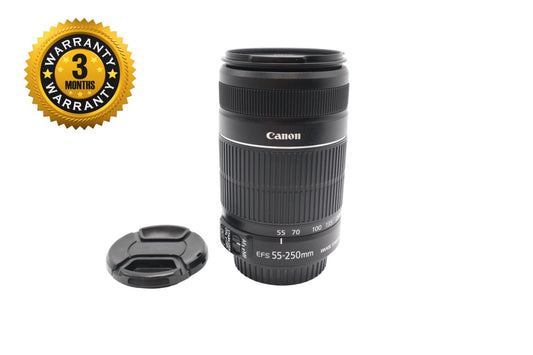 Canon 55-250mm Telephoto Lens F4-5.6 EF-S IS II Stabilised Zoom, Very Good Cond.