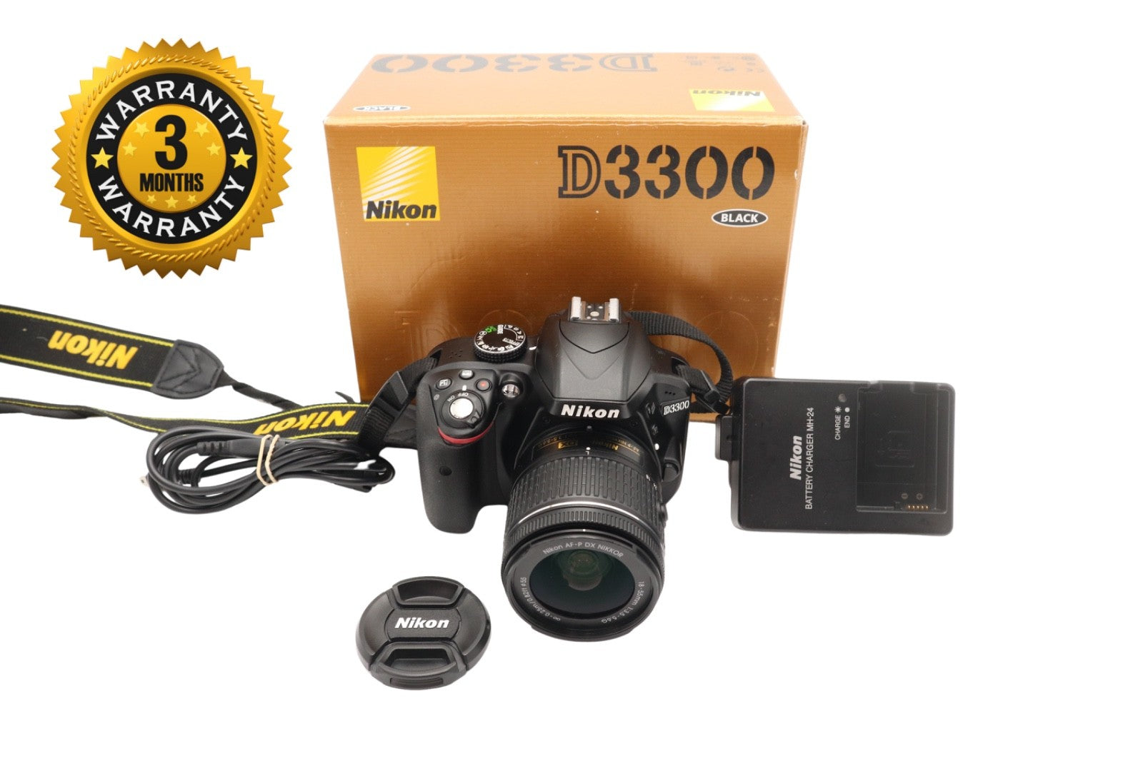 Nikon D3300 DSLR Camera 24.2MP with 18-55mm, Shutter Count 7602, Very Good Cond