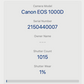 Canon EOS 1000D Camera DSLR 10.1MP with 18-55mm, Shutter Count 1015, Good Cond.