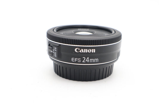 Canon 24mm Prime Lens f/2.8 STM EF Sharp, Portrait, Landscape, V.Good Condition