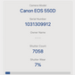 Canon 550D DSLR Camera 18.0MP with 18-55mm, Shutter Count 7058, V.Good Condition