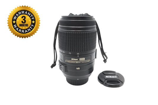 Nikon Nikkor AF-S 55-300mm VR F4.5-5.6 DX G SWM ED Stabilised Lens, Good Cond.
