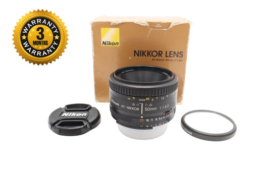 Nikon 50mm F1.8D Lens AF Nikkor Sharp Portrait, Fixed Prime, Good Condition