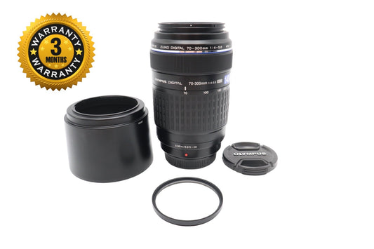 Olympus 70-300mm Telephoto Lens F4-5.6 Zuiko Digital for Four Thirds, V.G. Cond.