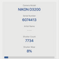 Nikon D3200 DSLR Camera 24.2MP with 18-55mm, Shutter Count 7732, Very Good Cond.