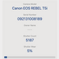 Canon 700D DSLR Camera 18MP with 18-55mm, Shutter Count 5187, Good Condition