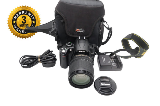 Nikon D5000 DSLR Camera 12.3MP with 18-105mm All-Around Lens, Shutter Count 1338