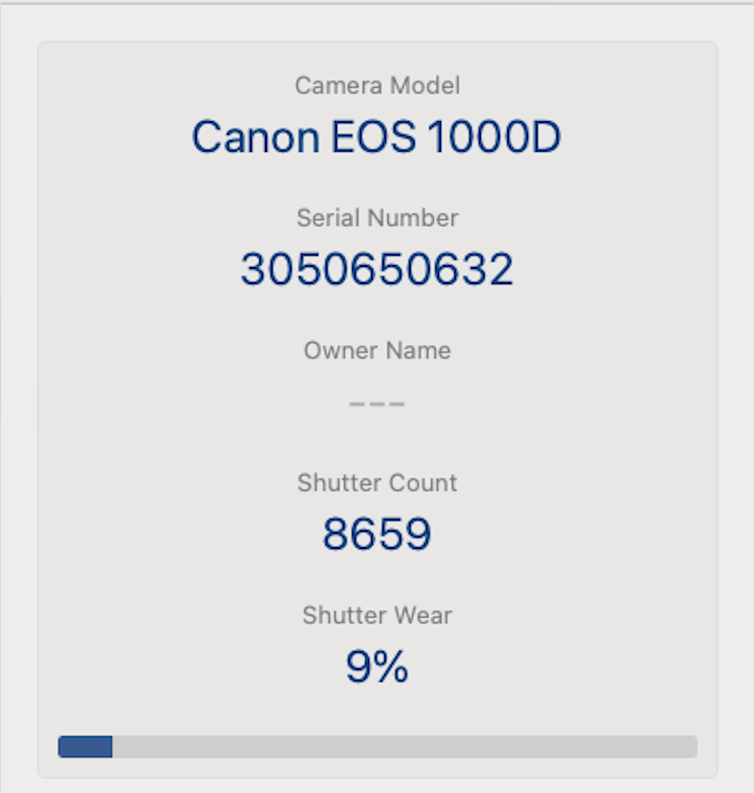 Canon EOS 1000D Camera DSLR 10.1MP with 18-55mm, Shutter Count 8659 V.Good Cond.