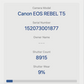 Canon EOS 1200D Camera DSLR 18MP with 18-55mm, Shutter Count 8915, V. Good Cond.