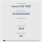 Canon 760D Camera DSLR 24.2MP with 18-55mm, Shutter Count 4816, Very Good Cond.