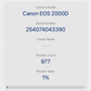 Canon 2000D DSLR Camera 24.1MP with 18-55mm, Shutter Count 977, Excellent REFUR
