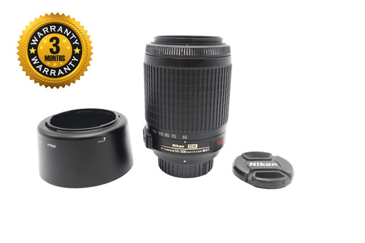 Nikon Nikkor 55-200mm Lens F/4-5.6 AF-S DX VR ED Stabilised, Good Condition