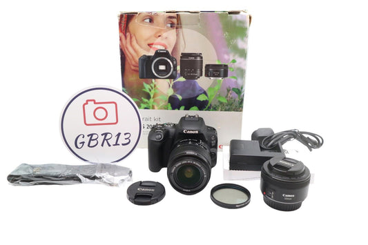 Canon 200D Camera DSLR 24.2MP Kit with 18-55mm and 50mm STM, Shutter Count 1963