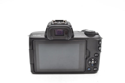 Canon M50 24MP Camera kit with 15-45mm STM Lens, 11000 Shutter Count REFURBISHED