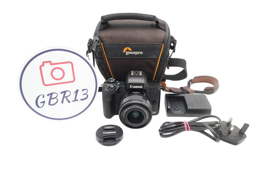 Canon M50 Mark II Camera 24MP with 15-45mm Lens, Under 11000 Shutter Count