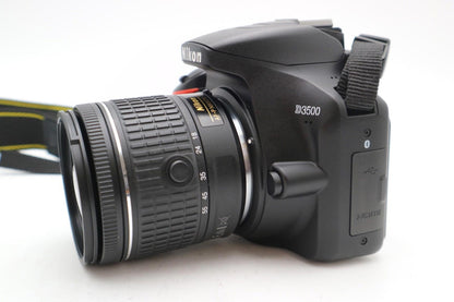 Nikon D3500 DSLR Camera 24.2MP with 18-55mm, Shutter Count 553 V.G. REFURBISHED