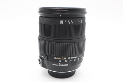 Sigma 18-200mm All-Around Lens F/3.5-6.3 DC OS Stabilised for Nikon, Good Cond.