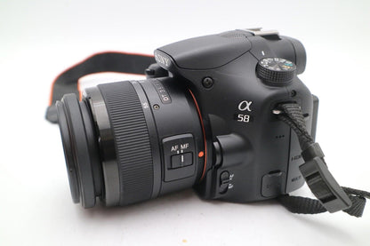 Sony A58 DSLR Camera 20.1MP with 18-55mm, Shutter Count 1472, Good REFURBISHED