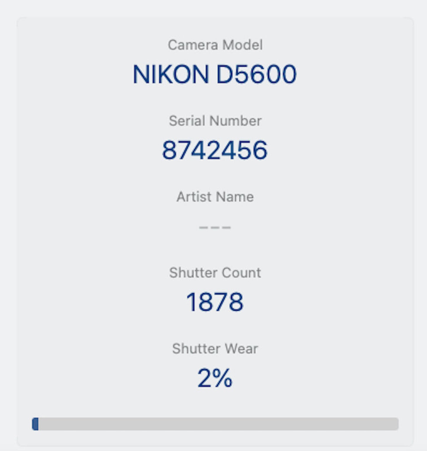 Nikon D5600 24MP Camera DSLR with 18-55mm, Shutter Count 1878, V.G. REFURBISHED