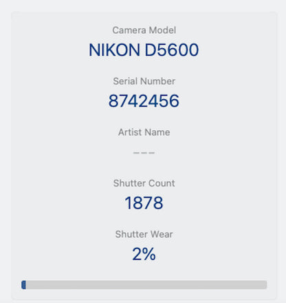 Nikon D5600 24MP Camera DSLR with 18-55mm, Shutter Count 1878, V.G. REFURBISHED