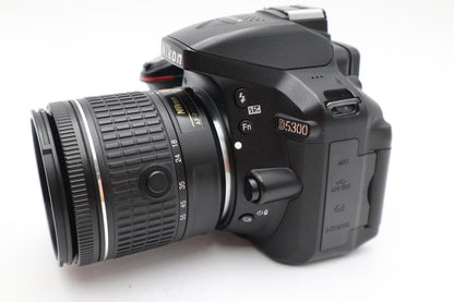 Nikon D5300 24.2MP Camera DSLR with 18-55mm, Shutter Count 15164, VG REFURBISHED