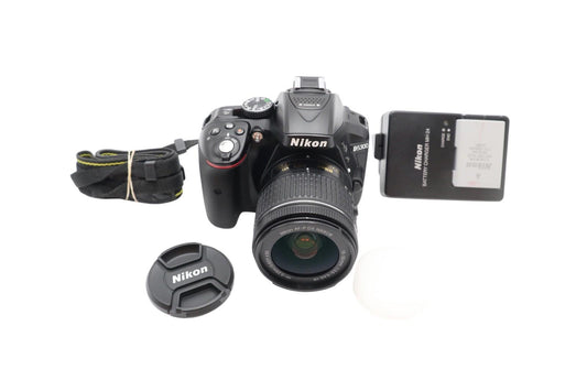 Nikon D5300 24.2MP Camera DSLR with 18-55mm, Shutter Count 15164, VG REFURBISHED