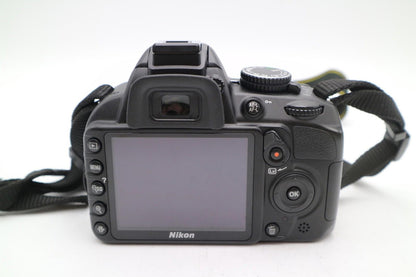 Nikon D3100 DSLR Camera 14.2MP with 18-55mm, Shutter Count 3484, G. REFURBISHED