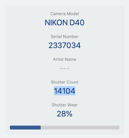 Nikon D40 Camera 6.1MP DSLR with 18-55mm, Shutter Count 14104, Good Condition