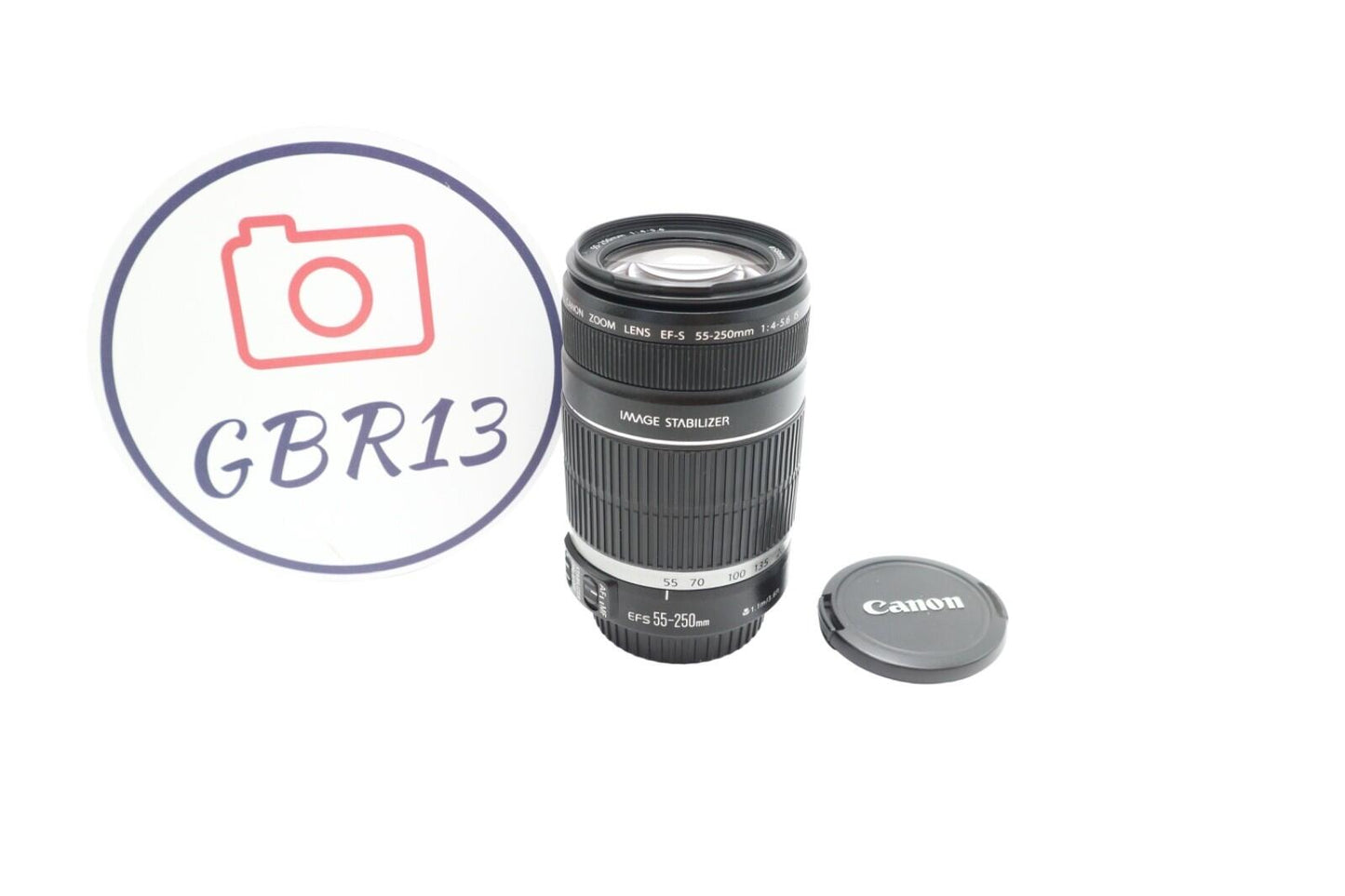 Canon 55-250mm Telephoto Lens F/4-5.6 EF-S IS, Stabilised Zoom, Good Condition