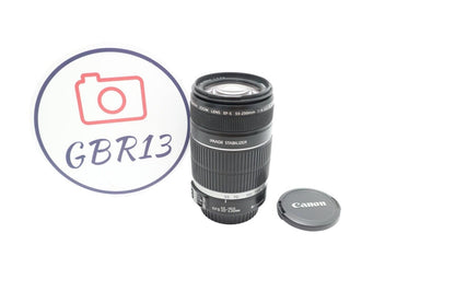 Canon 55-250mm Telephoto Lens F/4-5.6 EF-S IS, Stabilised Zoom, Good Condition