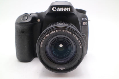 Canon 80D DSLR Camera 24.2MP with 18-55mm, Shutter Count 16130, Good Condition