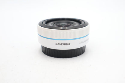 Samsung NX 16mm Lens f/2.4 Very Sharp Prime Wide Angle Pancake Lens, Good Cond.