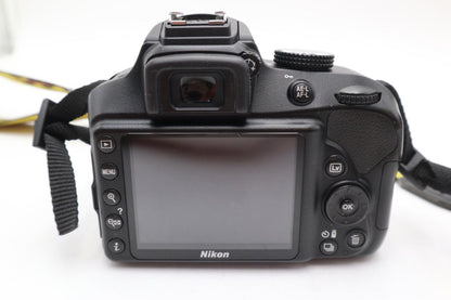 Nikon D3400 DSLR Camera 24.2MP with 18-55mm, Shutter Count 7508, V.G REFURBISHED