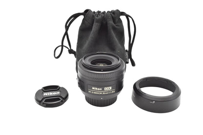 Nikon 35mm Prime Lens F1.8G AF-S DX SWM Very Sharp Portrait, Good REFURBISHED