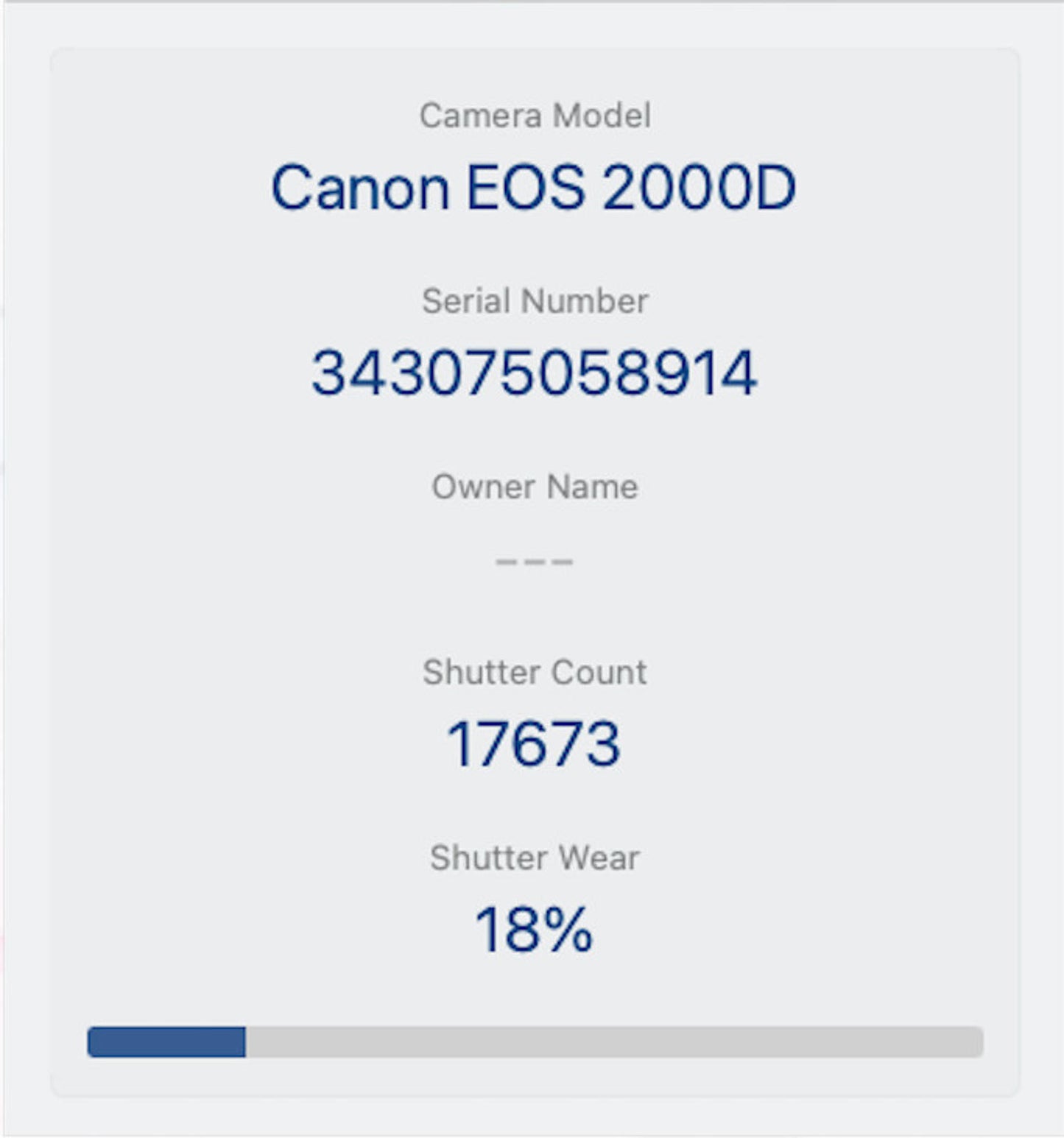 Canon 2000D DSLR Camera 24.1MP with 18-55mm, Shutter Count 17673 REFURBISHED