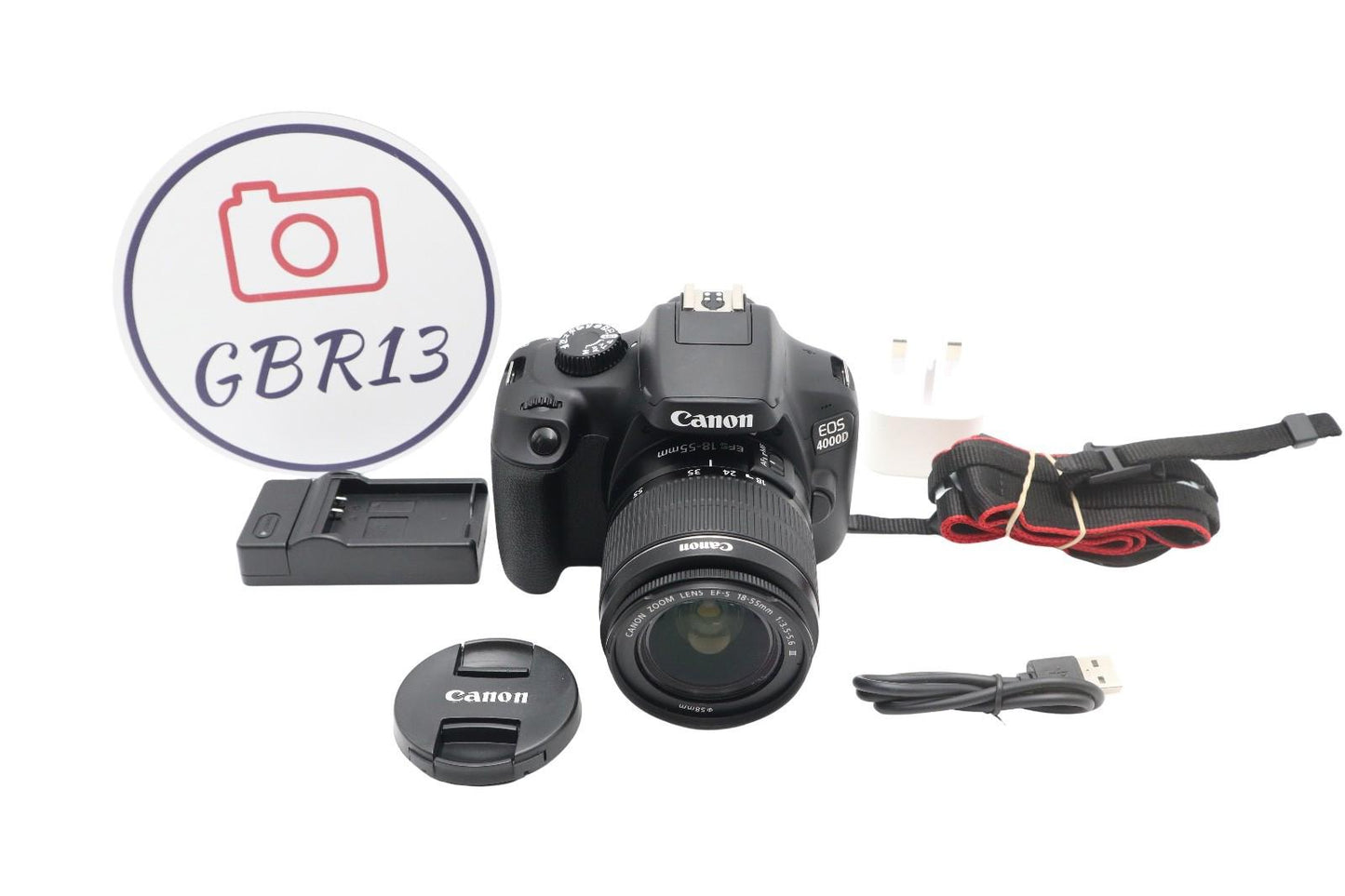 Canon 4000D Camera DSLR 18.0MP with 18-55mm, Shutter Count 98, V.G. REFURBISHED