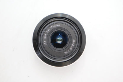Samsung NX 16mm Lens f/2.4 Very Sharp Prime Wide Angle Pancake Lens, Good Cond.