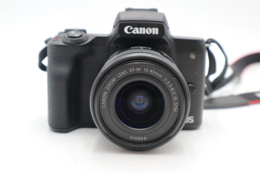 Canon M50 24MP Camera kit with 15-45mm STM Lens 4000 Shutter C, Good REFURBISHED
