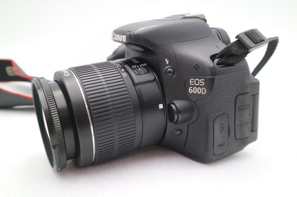 Canon 600D DSLR Camera 18MP with Canon 18-55mm Lens, 1 Year Warranty, Good Cond.