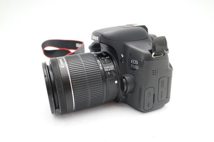 Canon 750D DSLR Camera 24.2MP + 18-55mm Kit Lens | G Refurbished | 12M Warranty