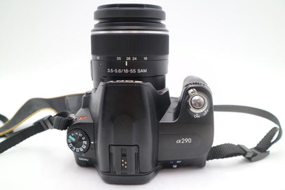 Sony Alpha A290 Camera DSLR 14.2MP with 18-55mm, Shutter Count 15422, Good Cond.